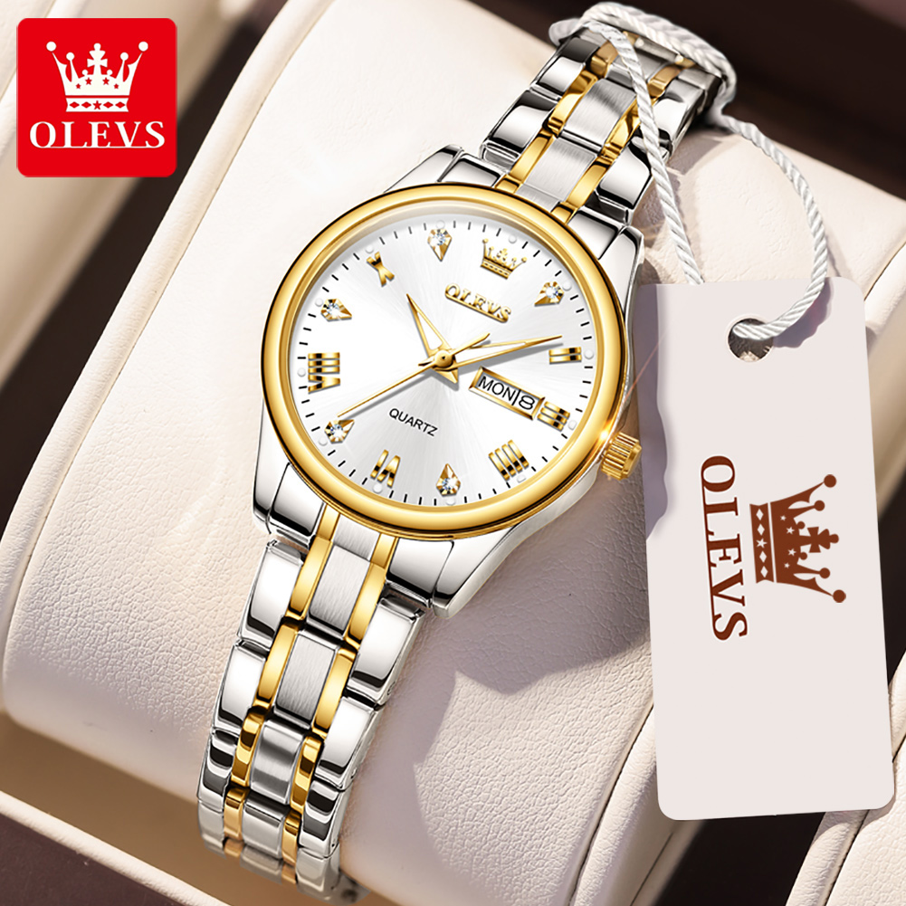 Luxury Watch With Leather Strap - OLEVS 5563 New Fashion Women Quartz
