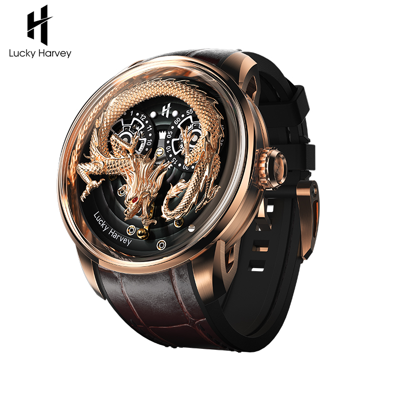 Luxury Watch China - Lucky Harvey China Dragon Mechanical Men