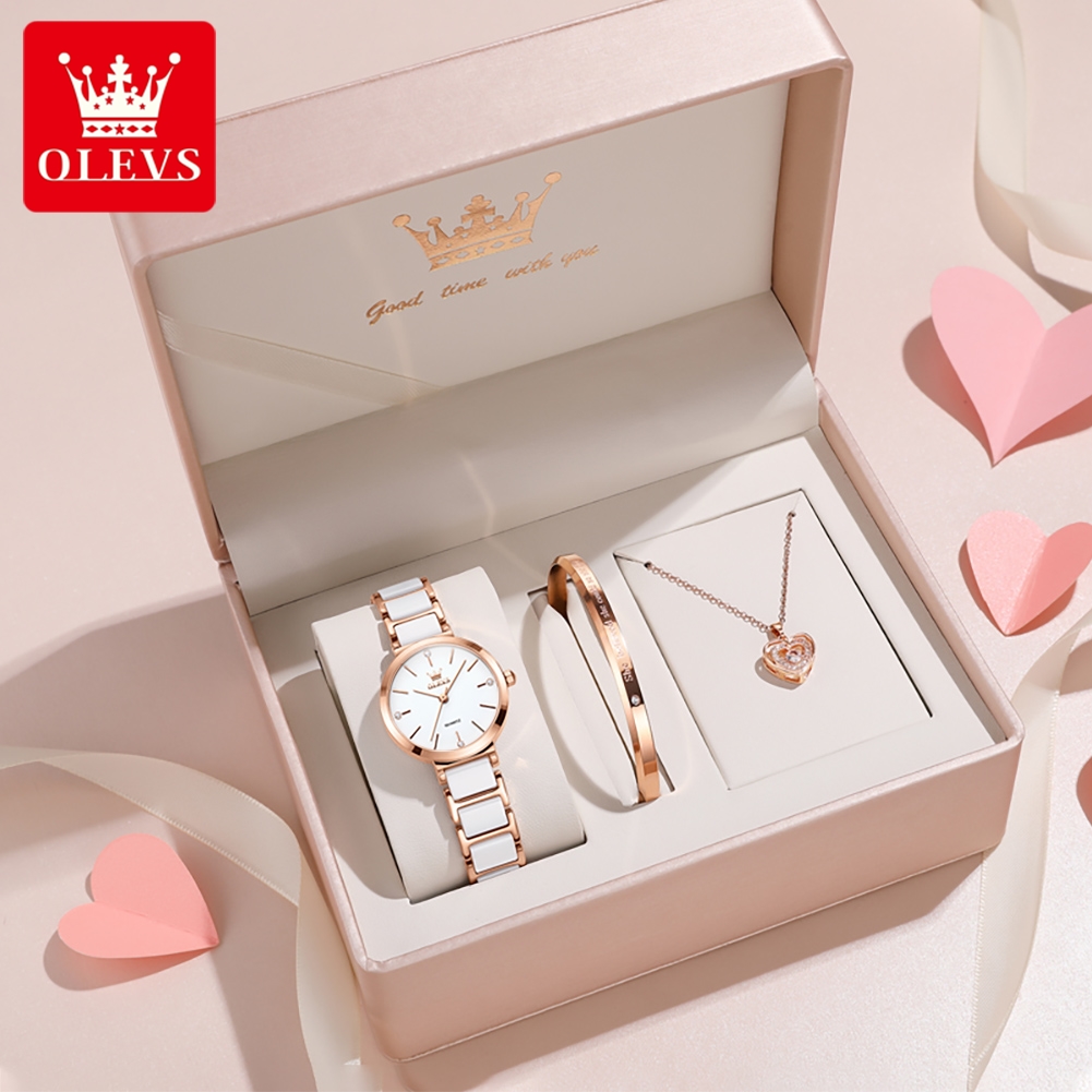 Luxury Watch Brands - OLEVS Women Watch 5877 Luxury Elegant