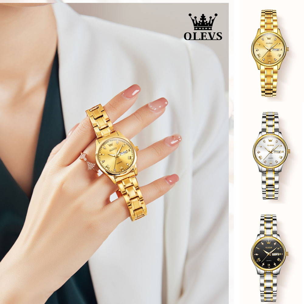 OLEVS 5563 New Fashion Women Q - огляд і ціна Luxury Watch With Leather Strap