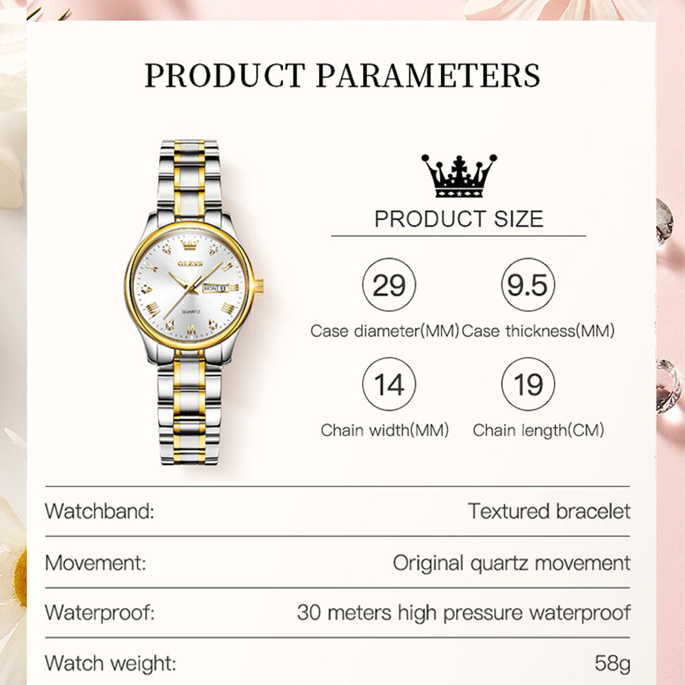 OLEVS 5563 New Fashion Women Q - огляд і ціна Luxury Watch With Leather Strap