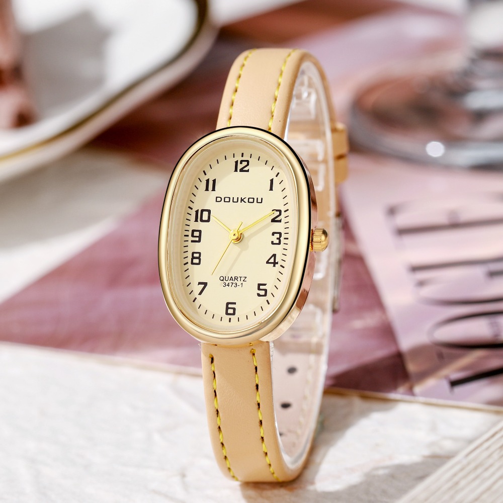 Luxury Oval Dial Women Watches - огляд і ціна Luxury Watch With Leather Strap