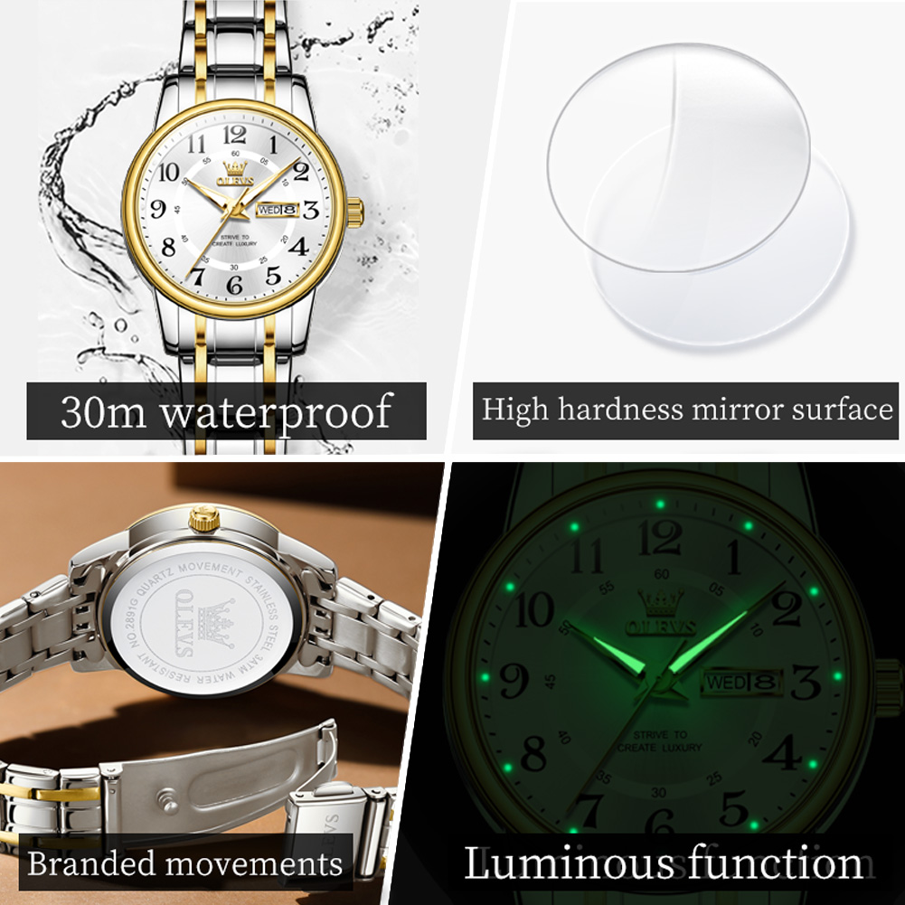 OLEVS 2891 Luxury Brand Fashio - огляд і ціна Luxury Watch Logo