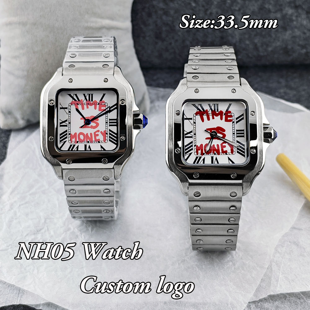 New NH05 Square Watch Time is  - огляд і ціна Luxury Watch Logo