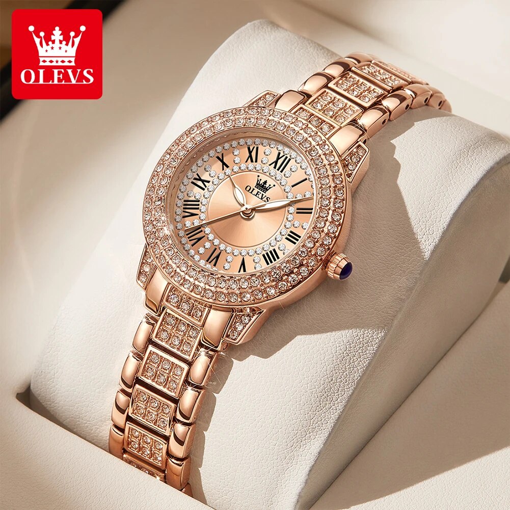 OLEVS 9943 Luxury All Diamond  - огляд і ціна Luxury Watch Logo