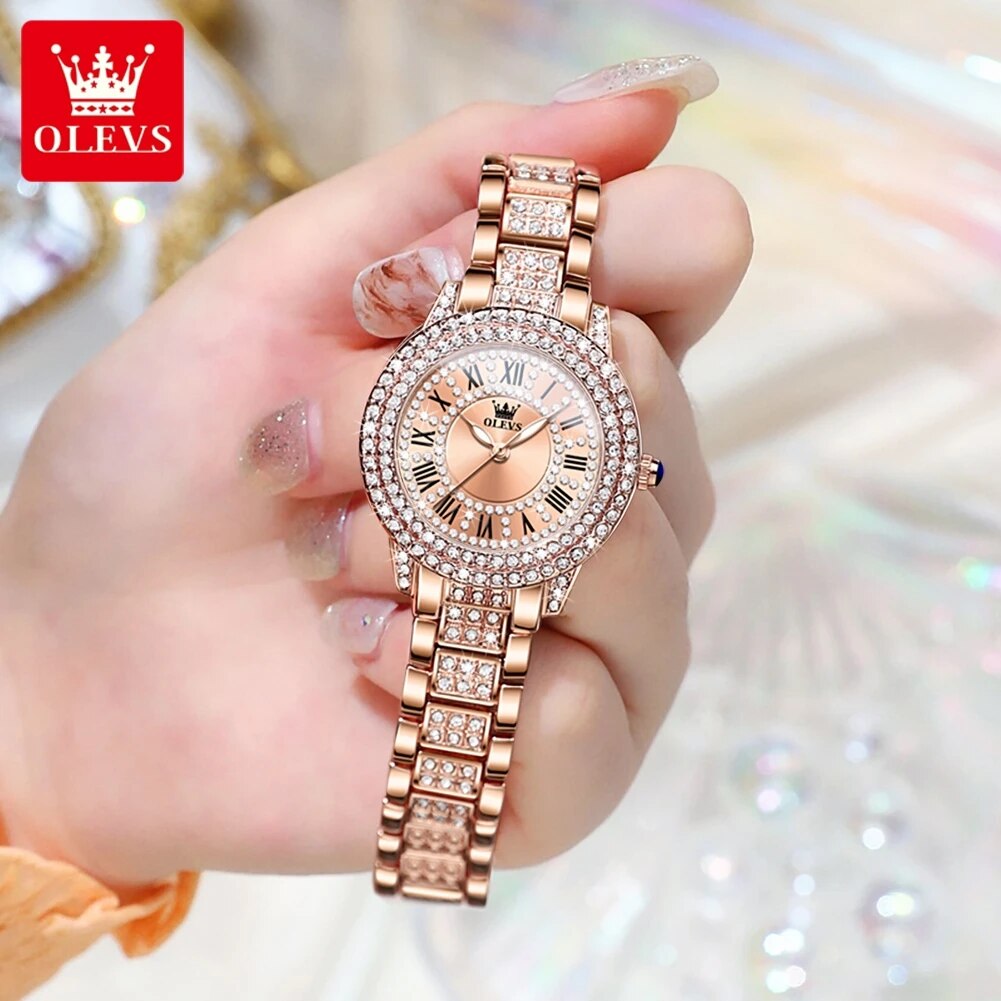 OLEVS 9943 Luxury All Diamond  - огляд і ціна Luxury Watch Logo