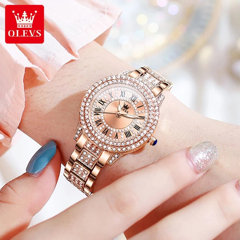 OLEVS 9943 Luxury All Diamond  - огляд і ціна Luxury Watch Logo