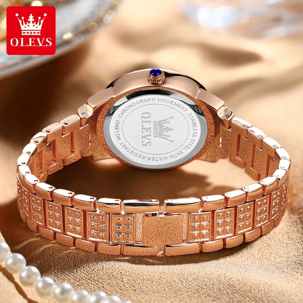 OLEVS 9943 Luxury All Diamond  - огляд і ціна Luxury Watch Logo