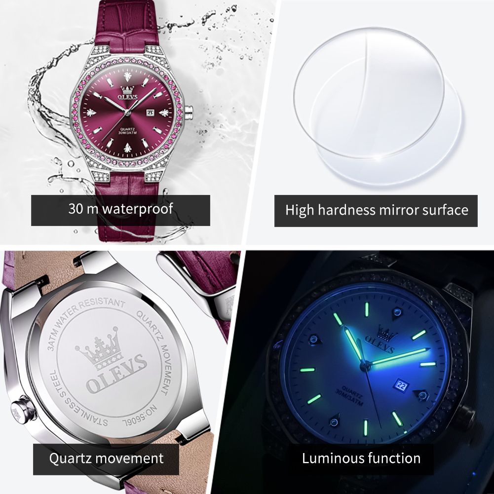 OLEVS Original Women's Watches - огляд і ціна Luxury Watch With Leather Strap