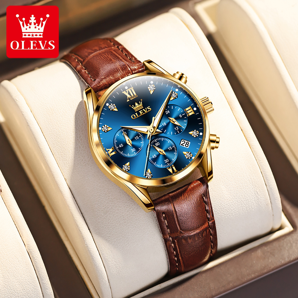 OLEVS 5523 Original Brand Wome - огляд і ціна Luxury Watch With Leather Strap