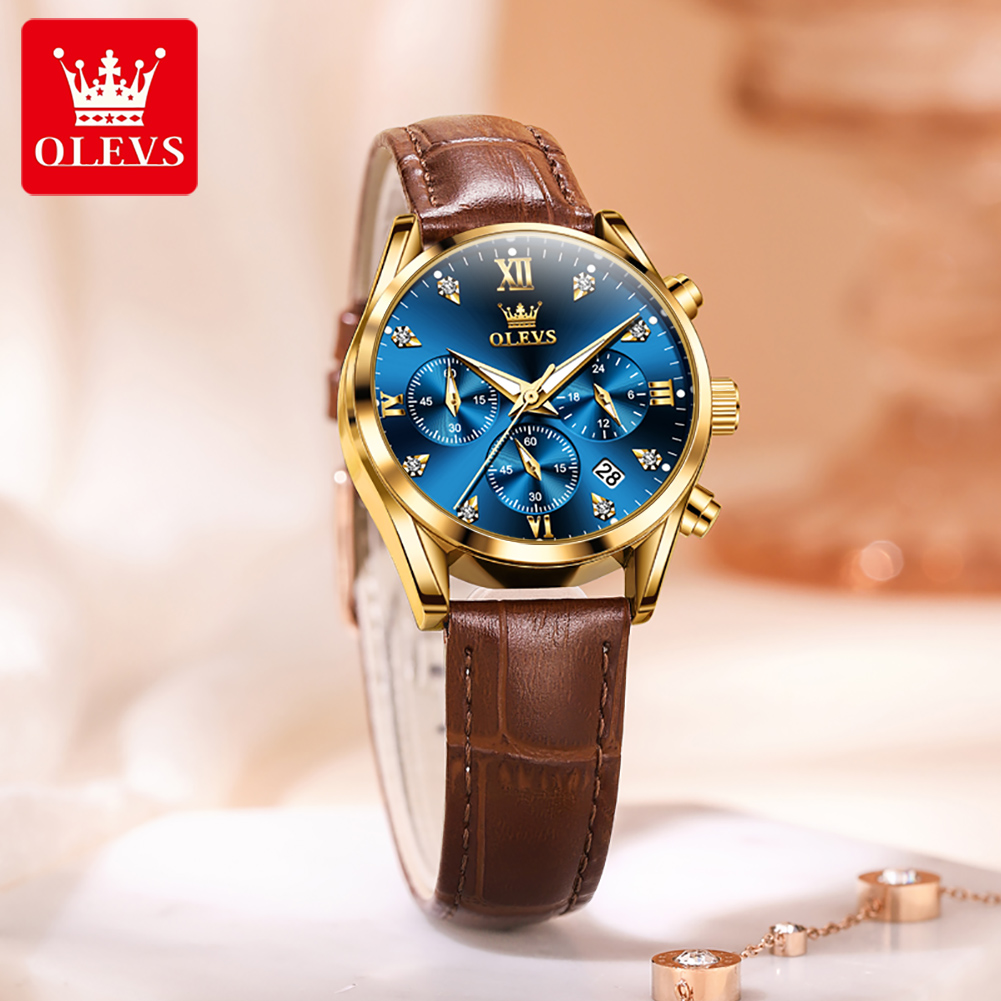 OLEVS 5523 Original Brand Wome - огляд і ціна Luxury Watch With Leather Strap