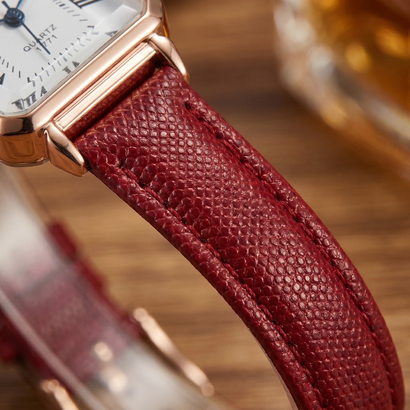 Fashion Rectangle Quartz Watch - огляд і ціна Luxury Watch With Leather Strap