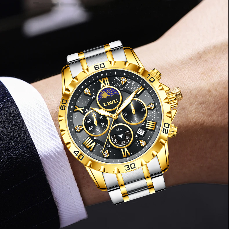 LIGE Top Brand Luxury Quartz M - огляд і ціна Luxury Watch Brands