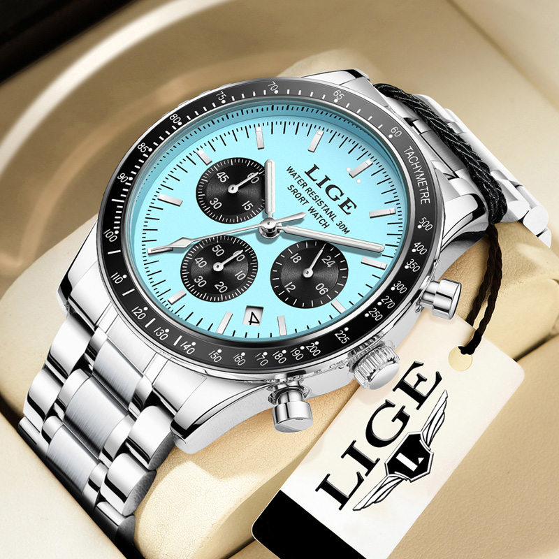 LIGE Top Brand Luxury New Men  - огляд і ціна Luxury Watch Holder For Men