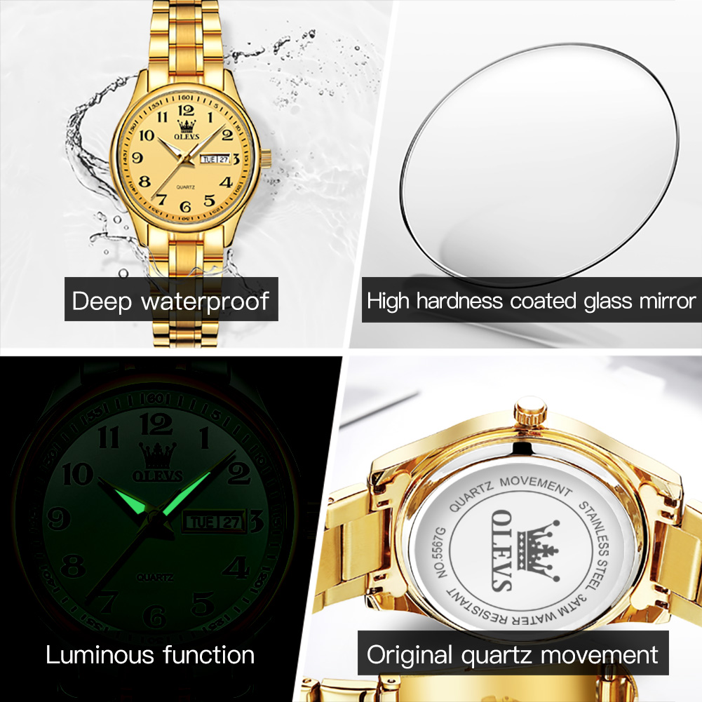 OLEVS Brand Luxury Gold Quartz - огляд і ціна Luxury Watch Brand For Women