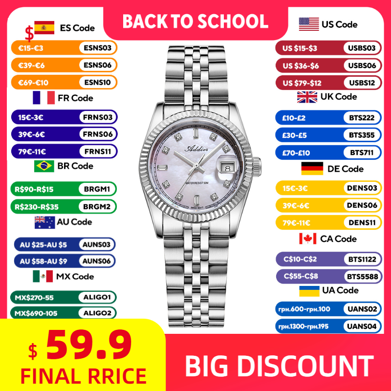 ADDIES 585 Quartz Women's Watc - огляд і ціна Luxury Watch For